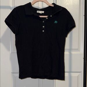 Aeropostale Black Polo Button Down Shirt